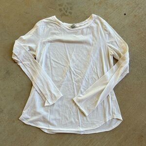 Make and Model White Cotton Long Sleeve T-shirt